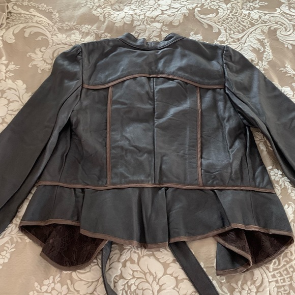 Jak & Rae peplum leather jacket - Picture 3 of 7